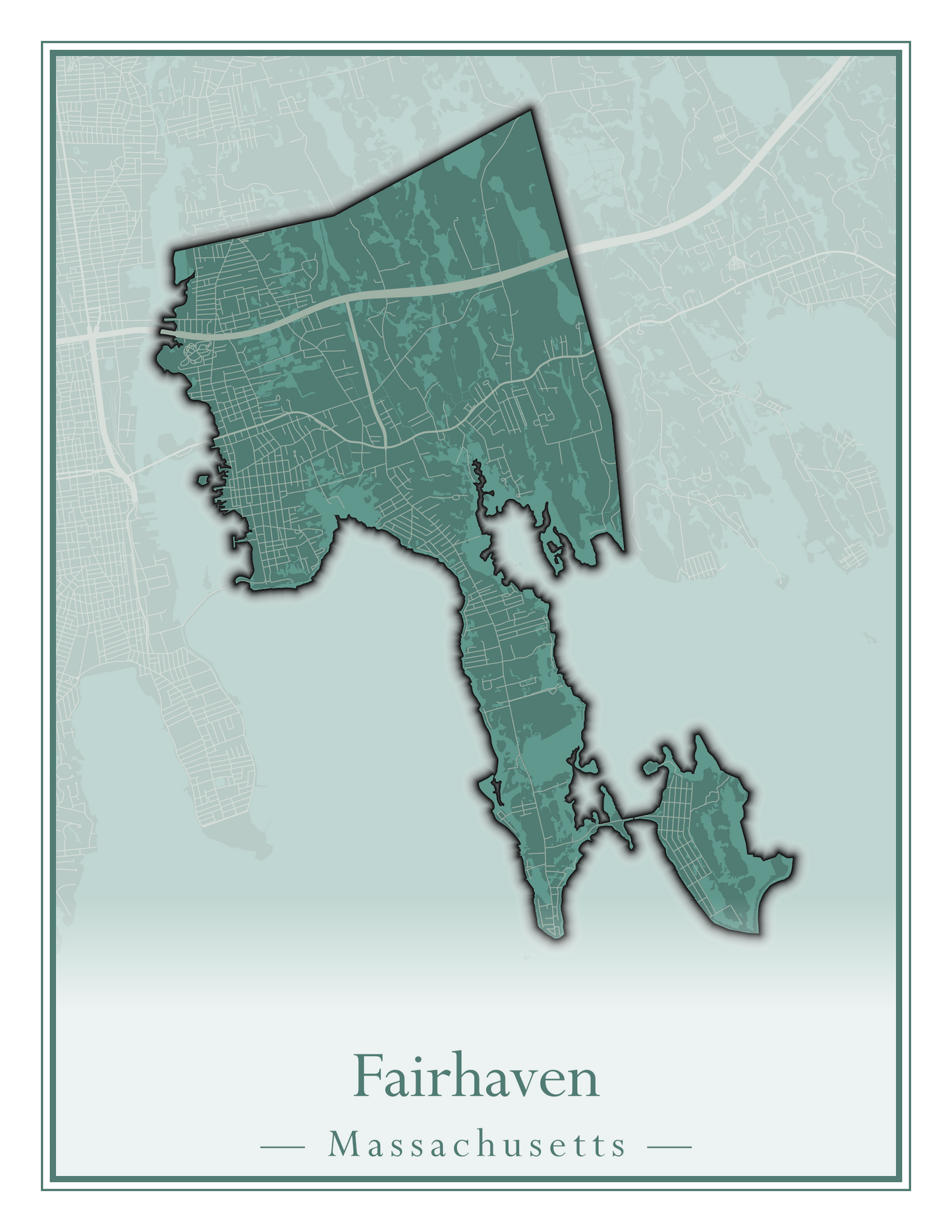 Massachusetts Towns - Street Map (Essex - Fall River)