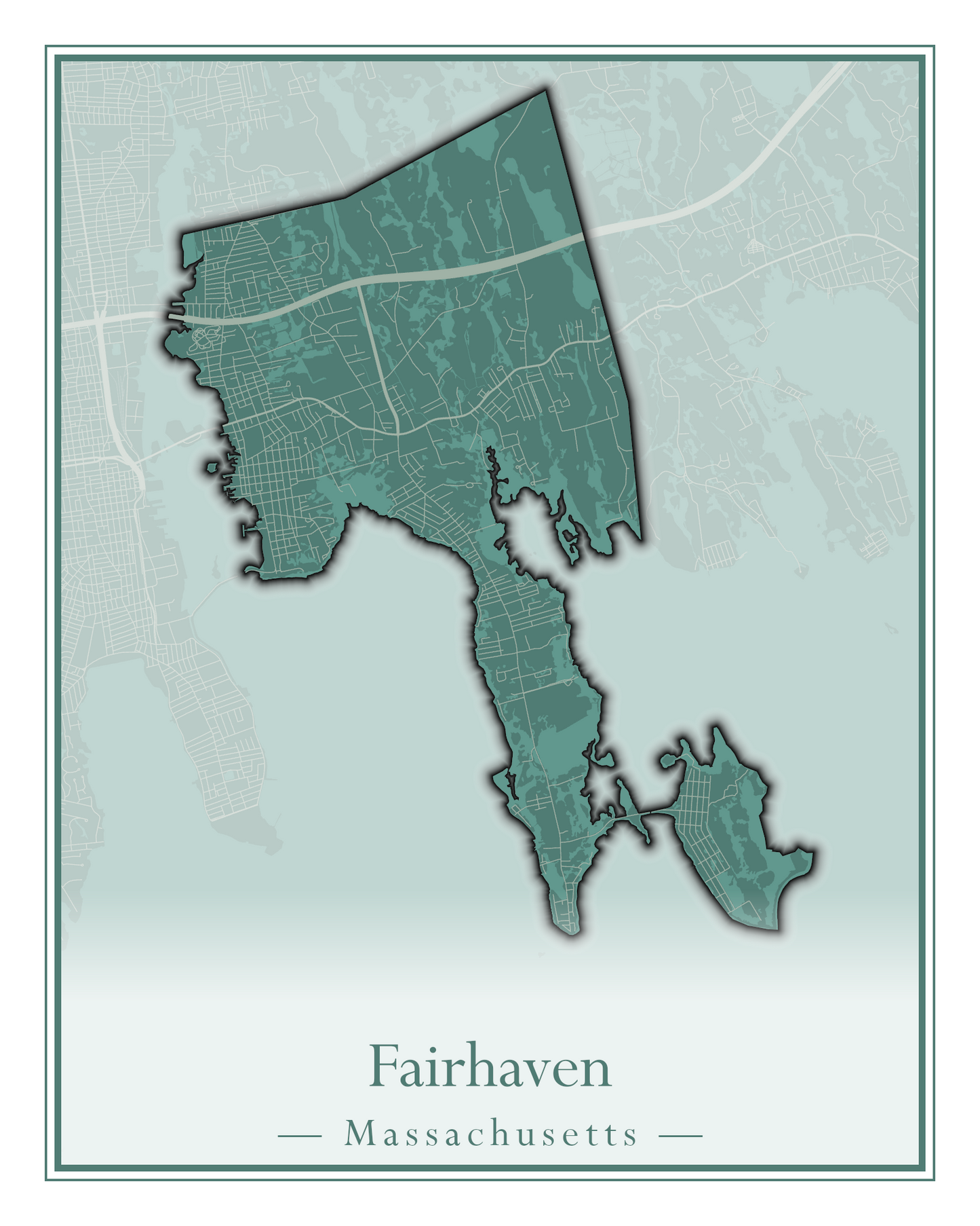 Massachusetts Towns - Street Map (Essex - Fall River)