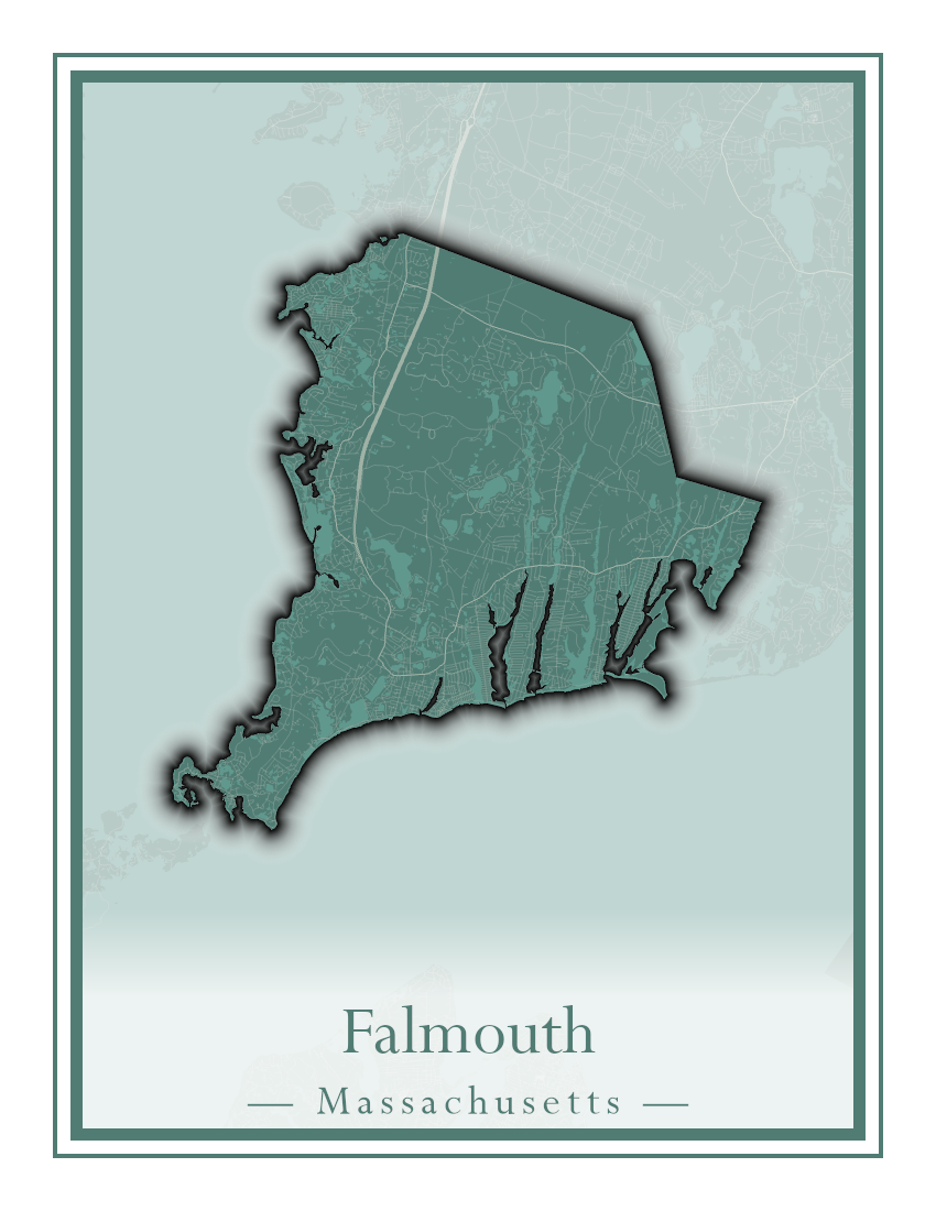 Massachusetts Towns - Street Map (Falmouth - Foxborough)