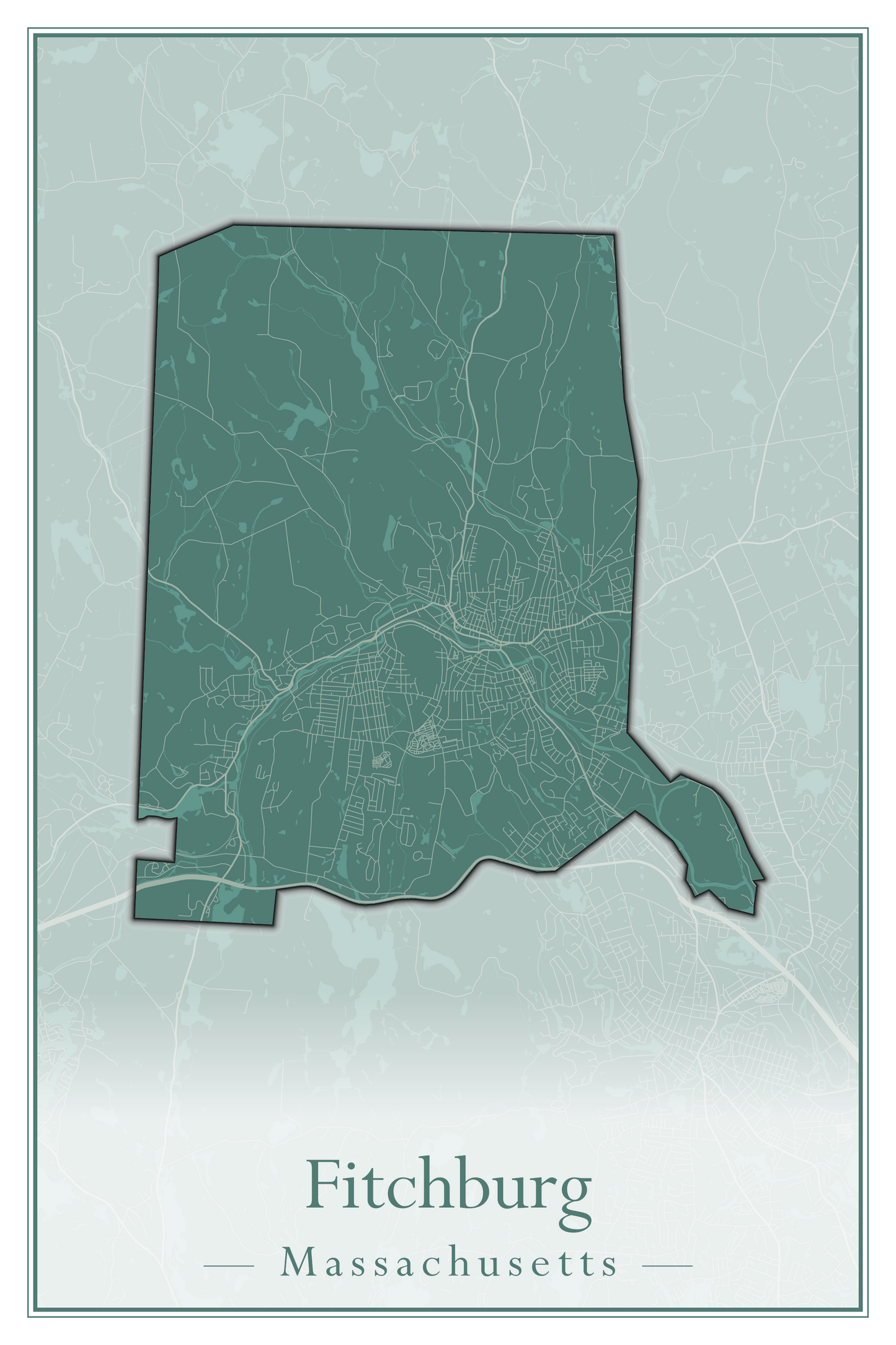 Massachusetts Towns - Street Map (Falmouth - Foxborough)