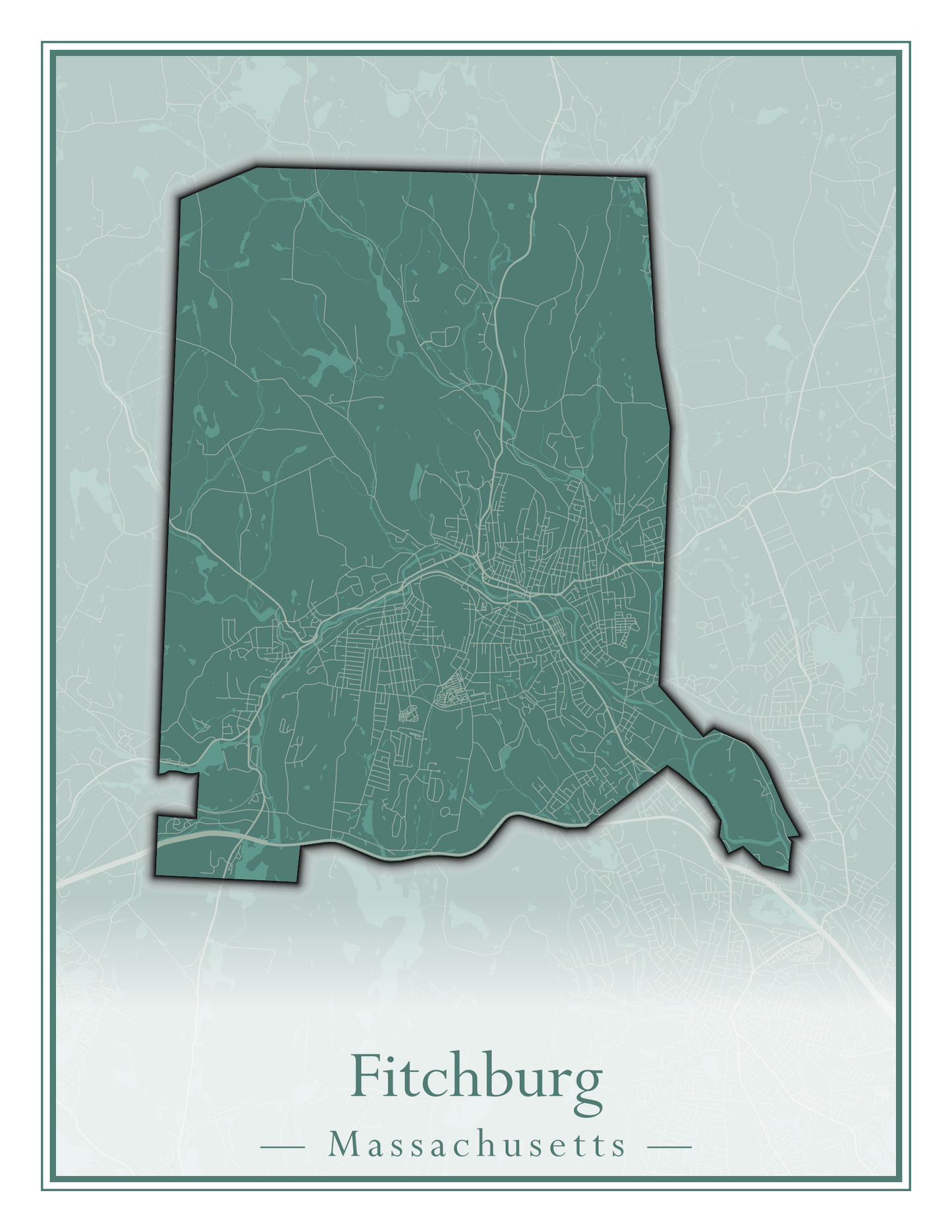 Massachusetts Towns - Street Map (Falmouth - Foxborough)