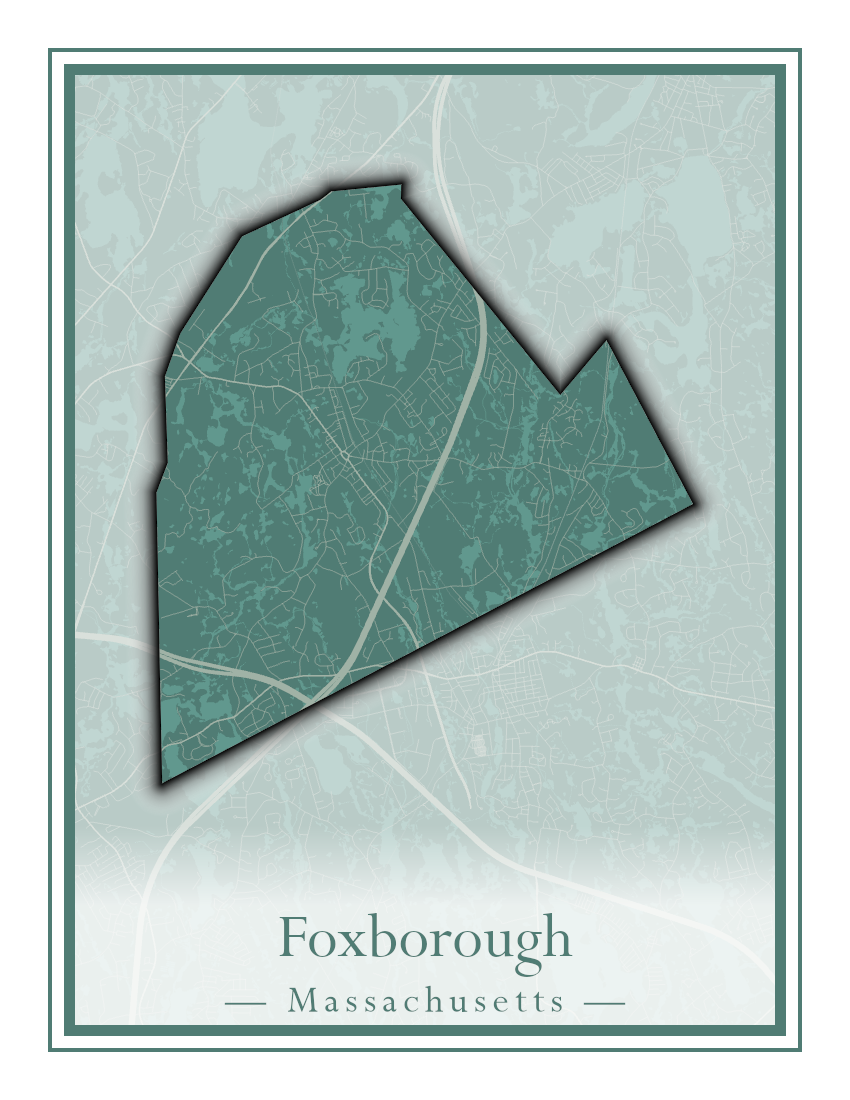 Massachusetts Towns - Street Map (Falmouth - Foxborough)