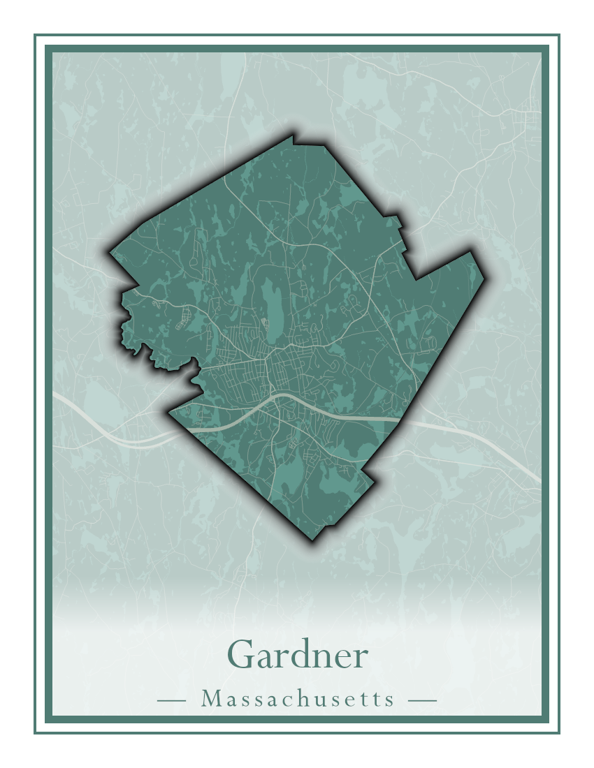 Massachusetts Towns - Street Map (Framingham - Gardner)