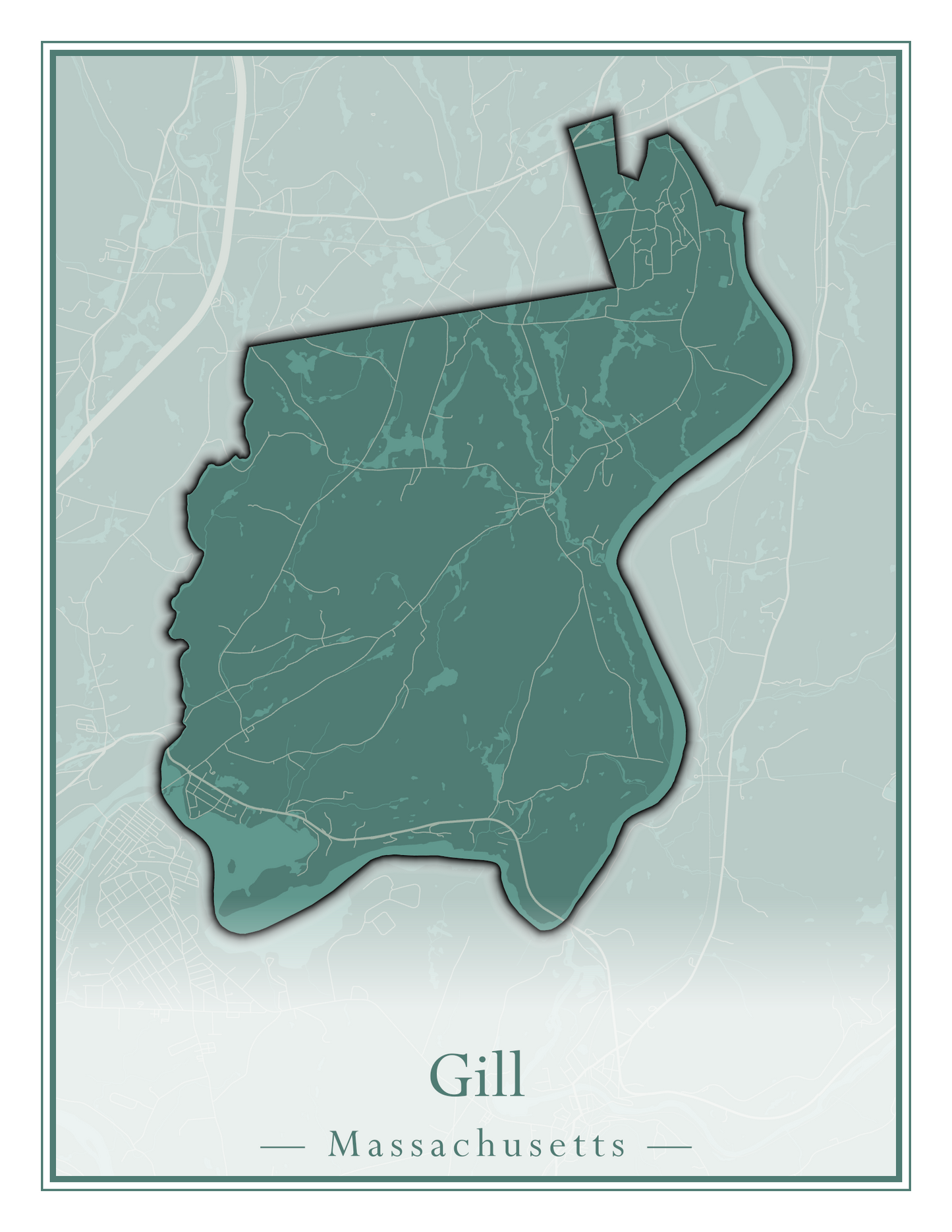 Massachusetts Towns - Street Map (Georgetown - Goshen)