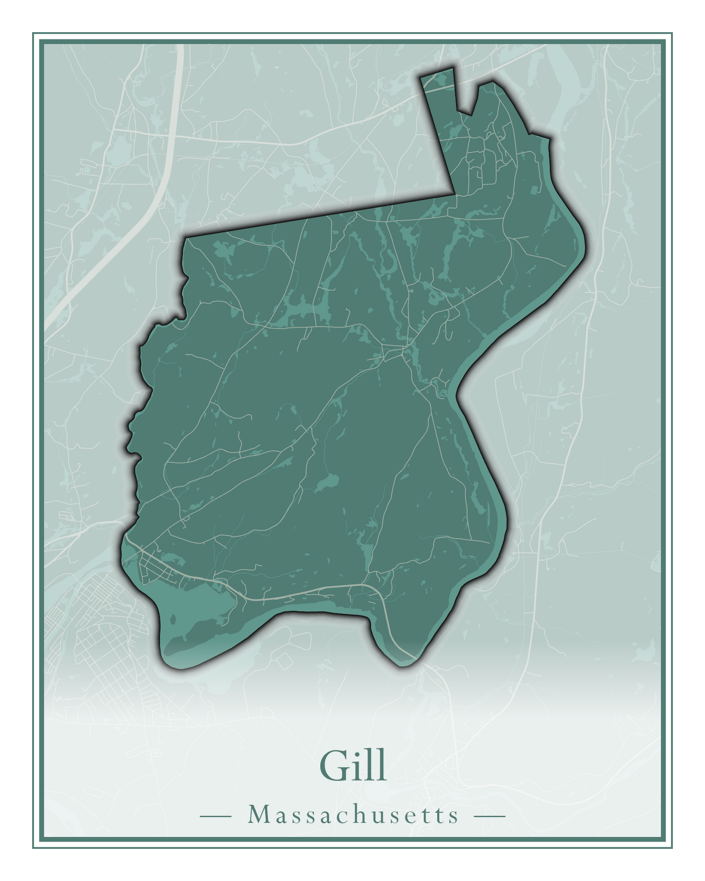 Massachusetts Towns - Street Map (Georgetown - Goshen)