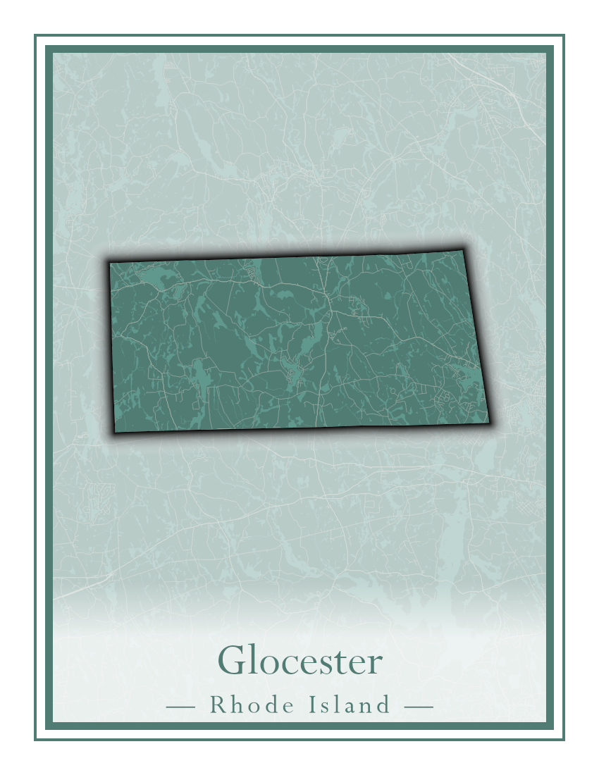 Rhode Island Towns - Street Map (Glocester - Johnston)