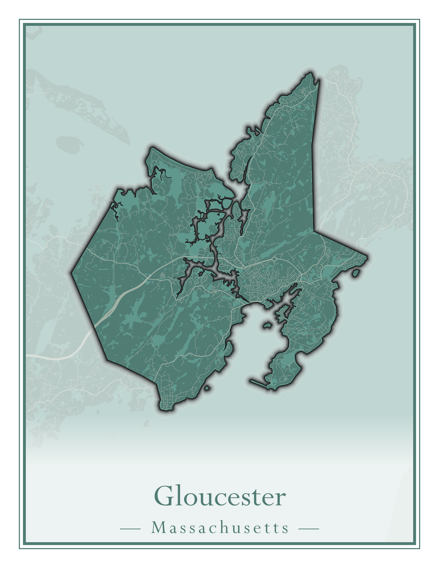 Massachusetts Towns - Street Map (Georgetown - Goshen)