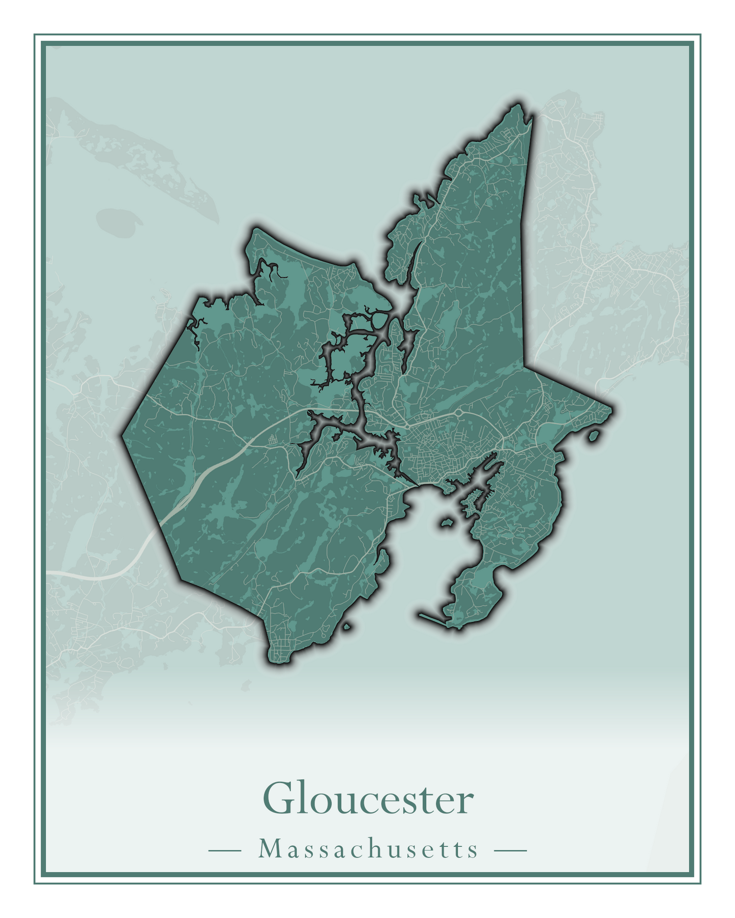 Massachusetts Towns - Street Map (Georgetown - Goshen)