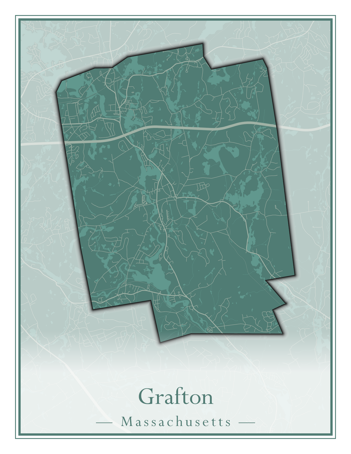 Massachusetts Towns - Street Map (Gosnold - Granville)