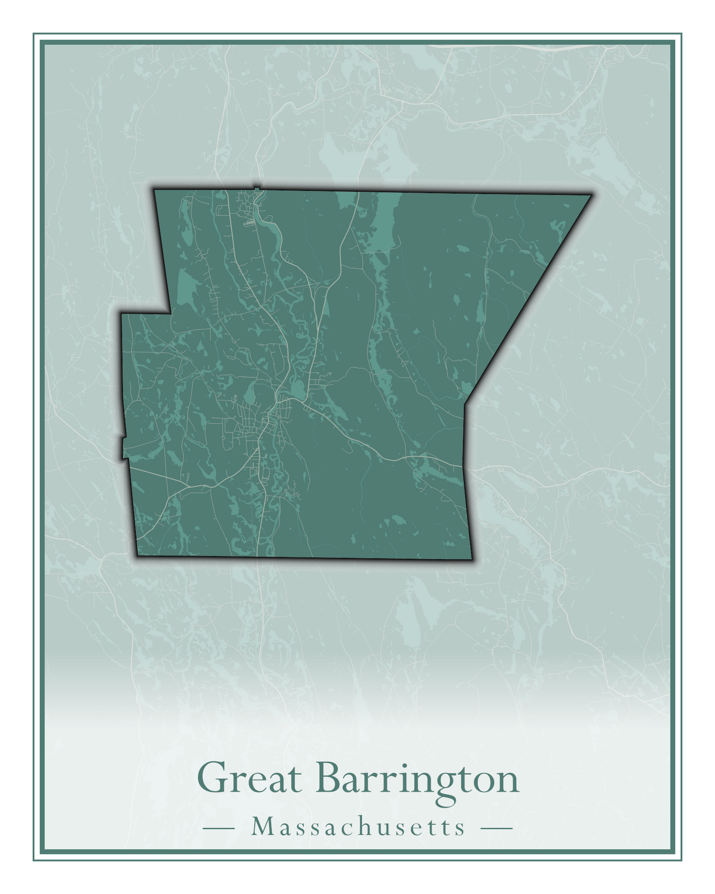 Massachusetts Towns - Street Map (Great Barrington - Groveland)