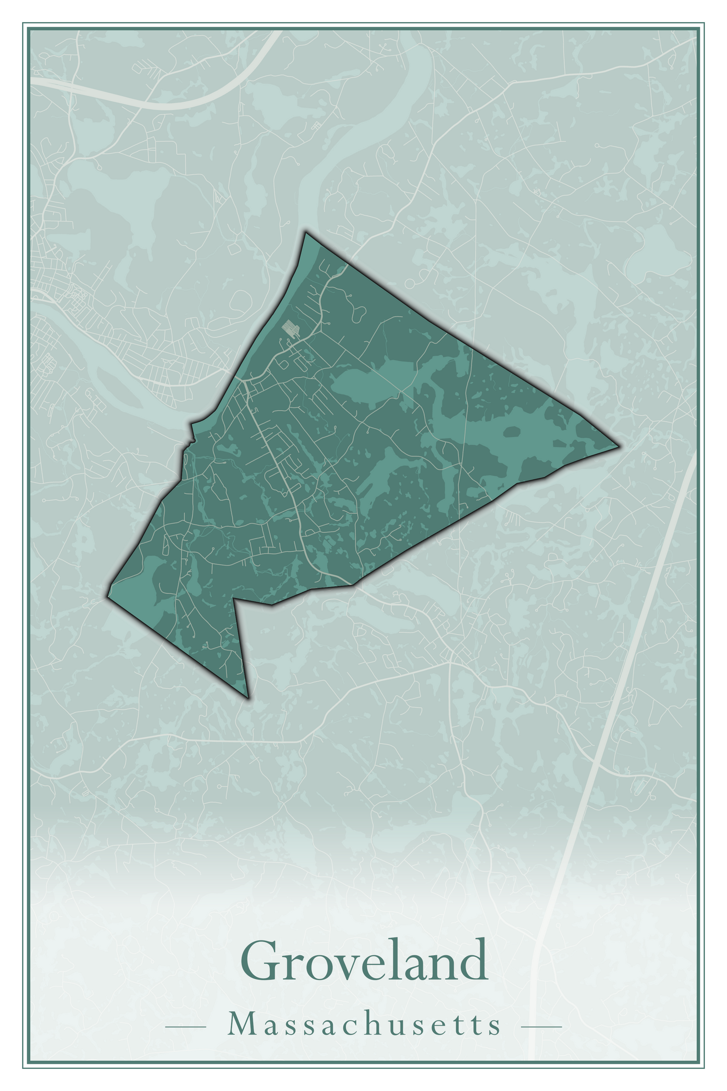 Massachusetts Towns - Street Map (Great Barrington - Groveland)