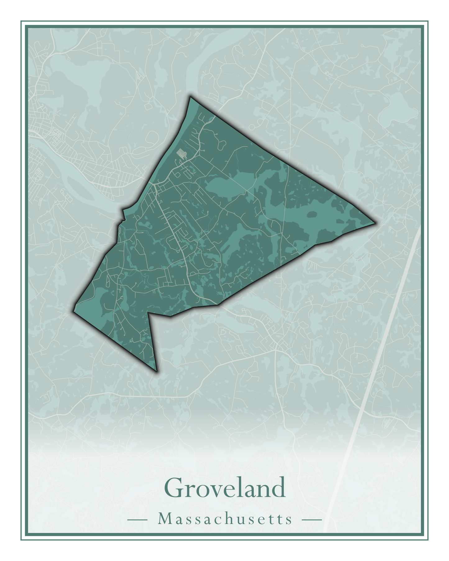 Massachusetts Towns - Street Map (Great Barrington - Groveland)