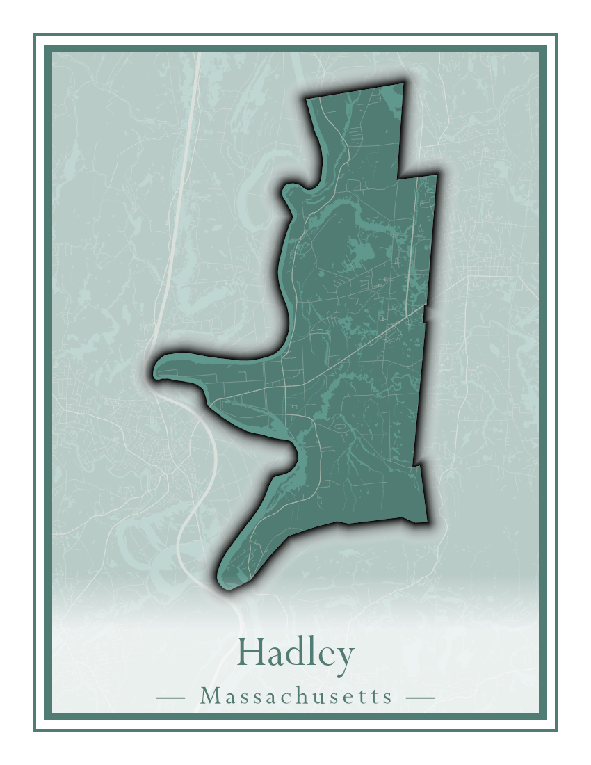 Massachusetts Towns - Street Map (Hadley - Hampden)