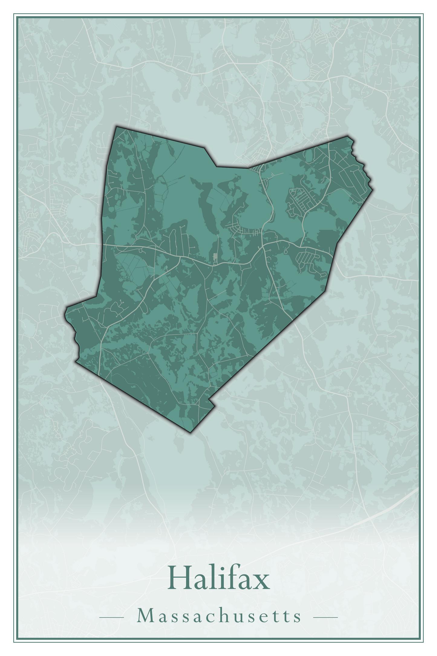 Massachusetts Towns - Street Map (Hadley - Hampden)