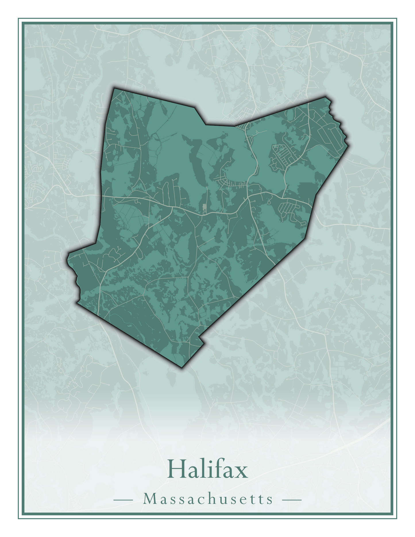 Massachusetts Towns - Street Map (Hadley - Hampden)