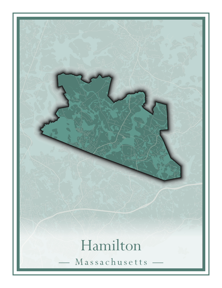 Massachusetts Towns - Street Map (Hadley - Hampden)