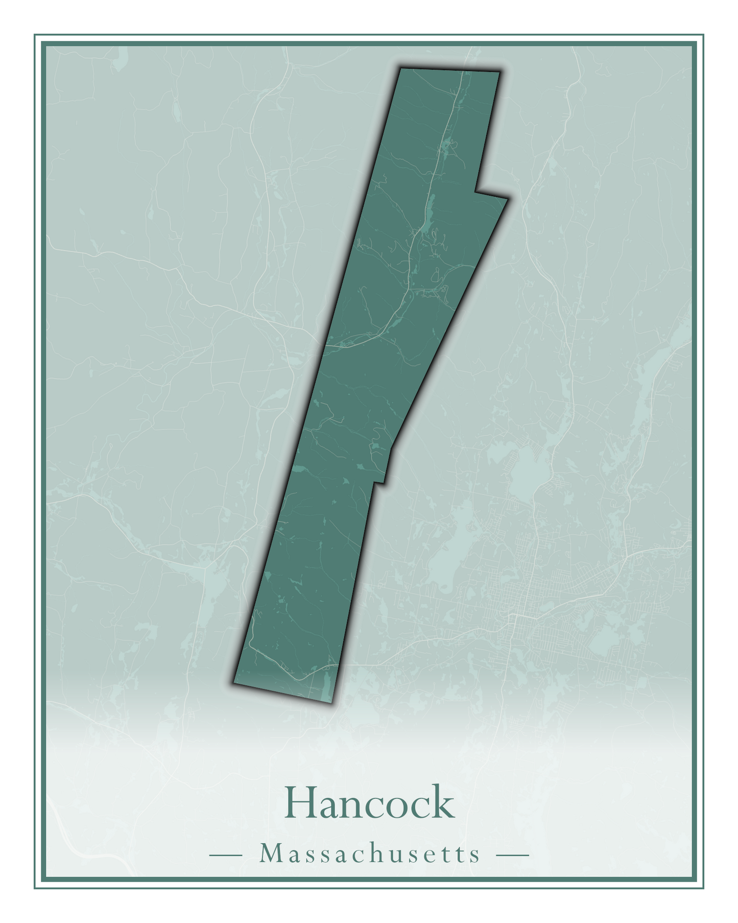 Massachusetts Towns - Street Map (Hancock - Hardwick)