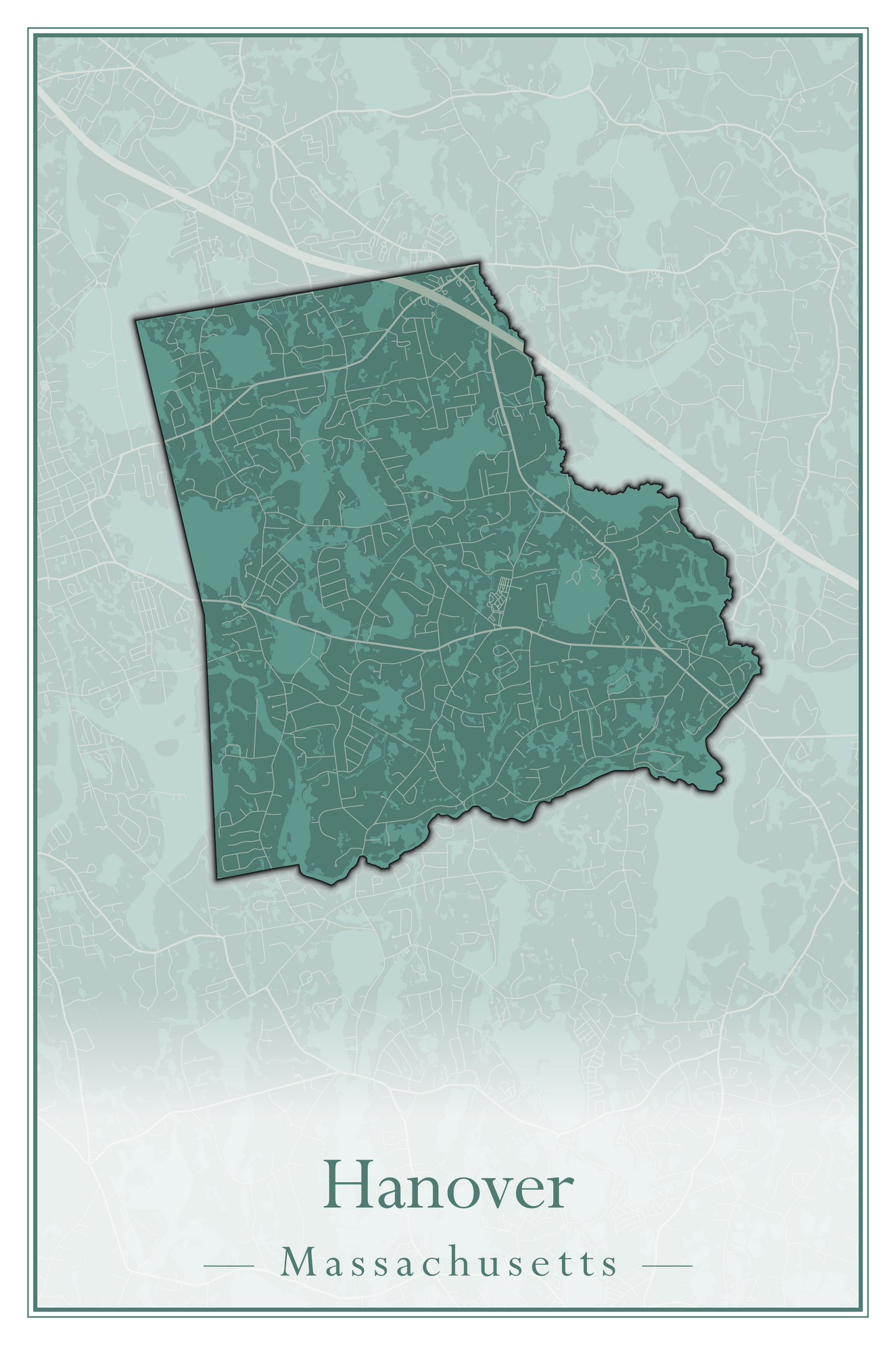 Massachusetts Towns - Street Map (Hancock - Hardwick)