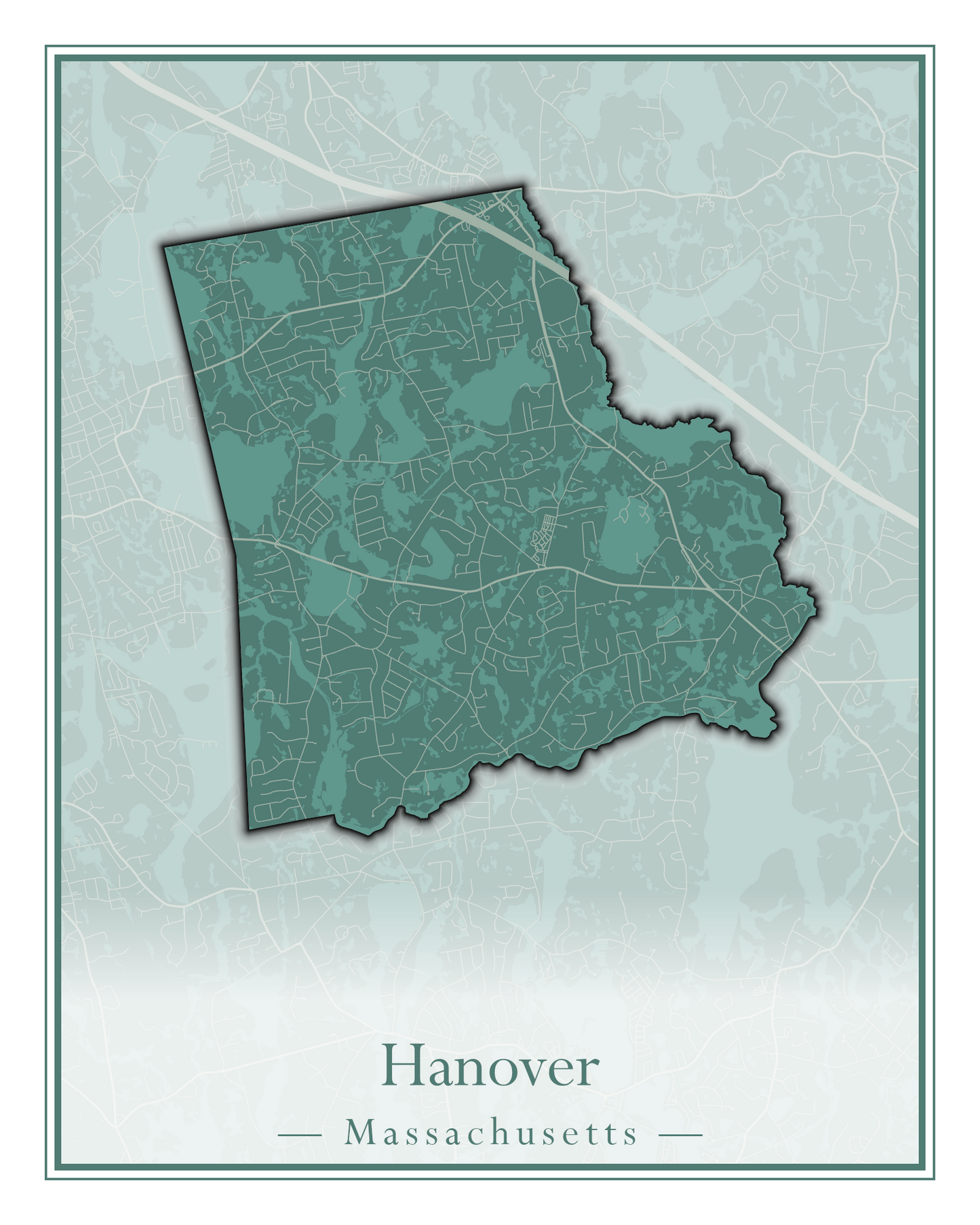 Massachusetts Towns - Street Map (Hancock - Hardwick)