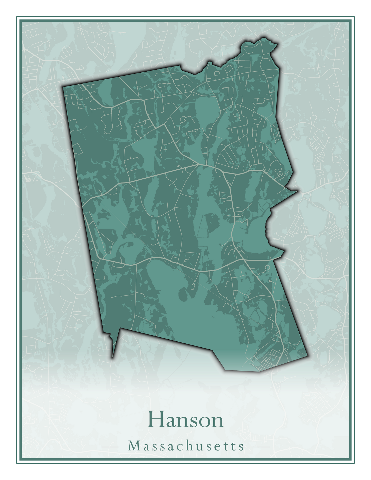 Massachusetts Towns - Street Map (Hancock - Hardwick)