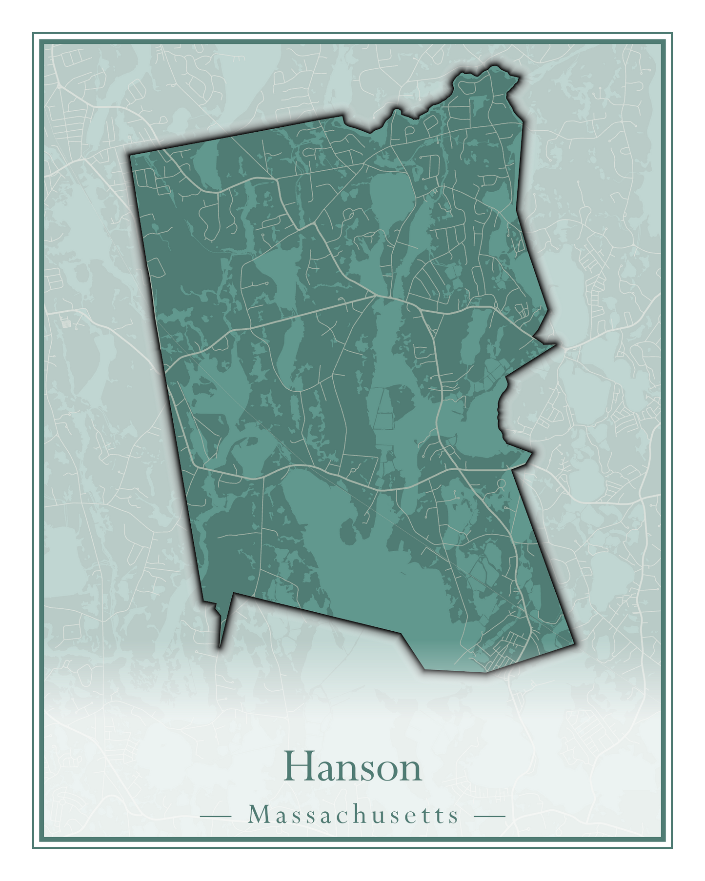 Massachusetts Towns - Street Map (Hancock - Hardwick)