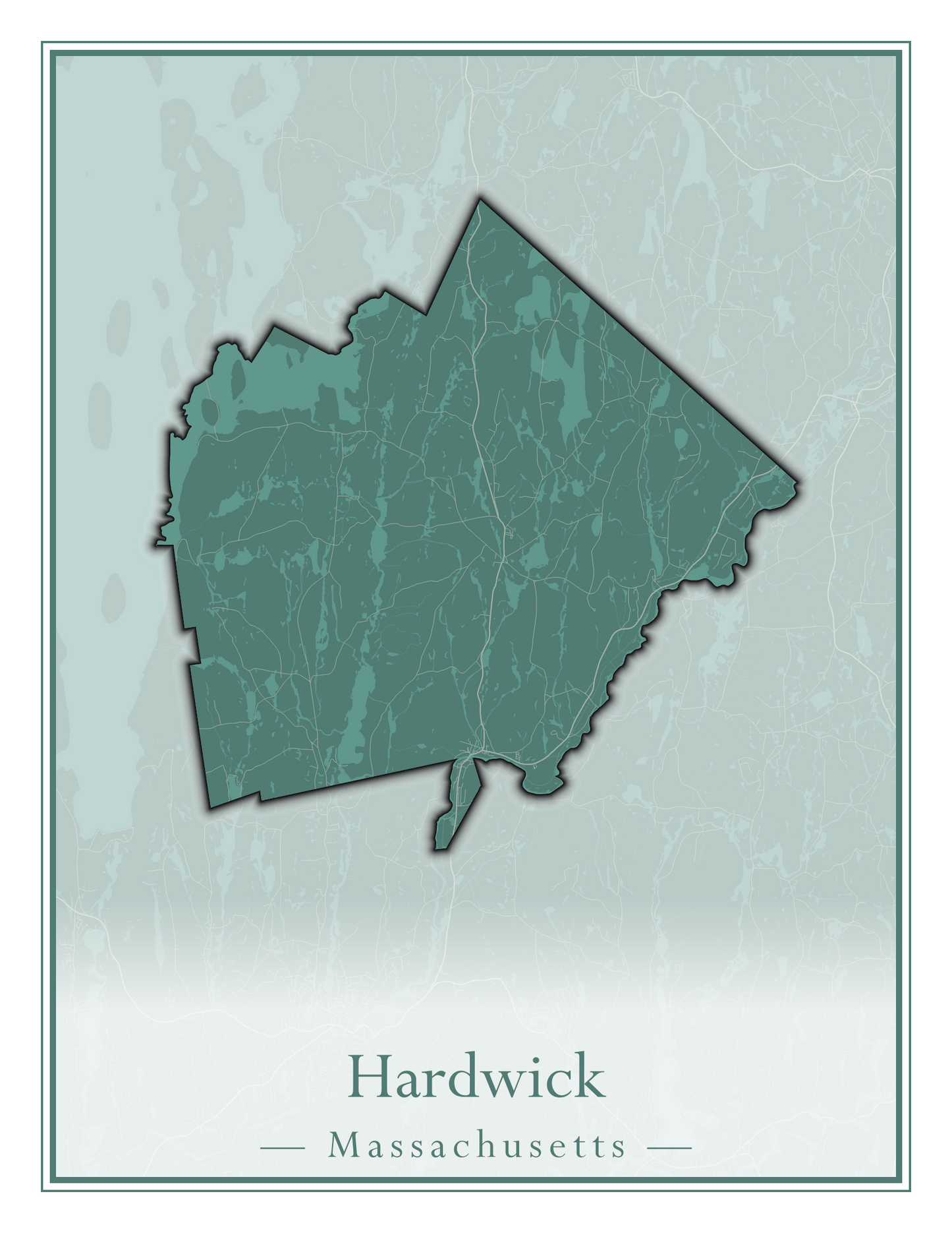 Massachusetts Towns - Street Map (Hancock - Hardwick)