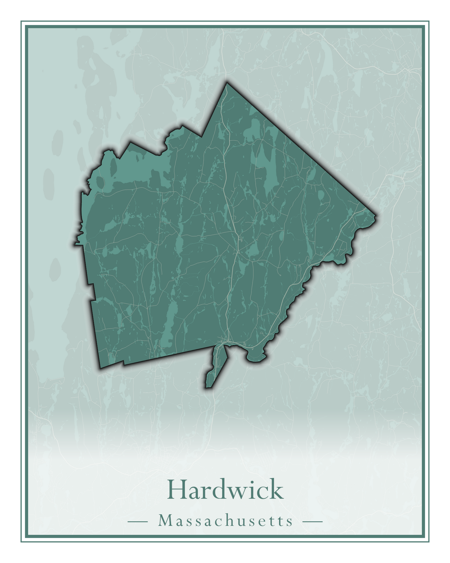 Massachusetts Towns - Street Map (Hancock - Hardwick)