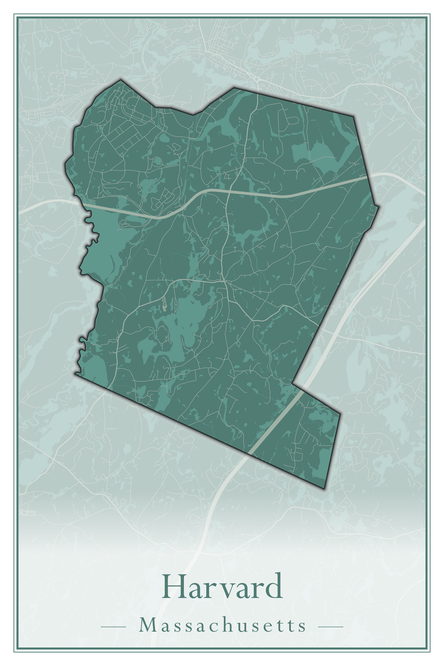 Massachusetts Towns - Street Map (Harvard - Haverhill)