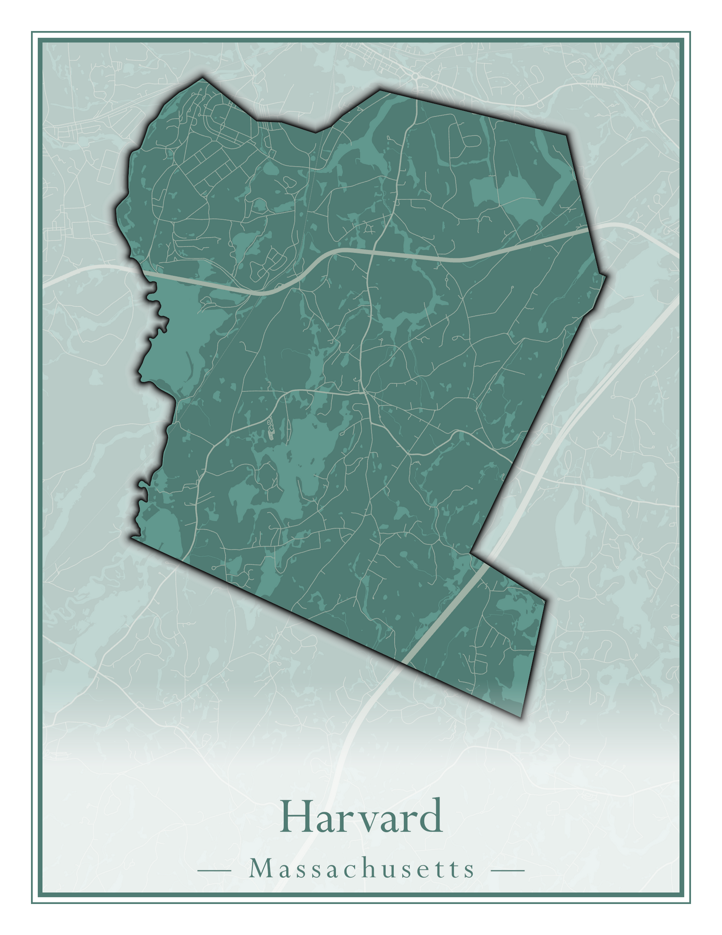 Massachusetts Towns - Street Map (Harvard - Haverhill)