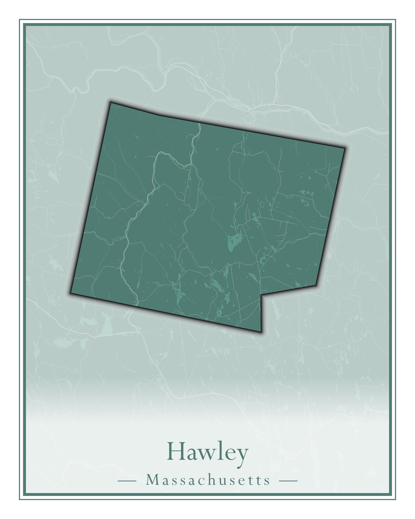 Massachusetts Towns - Street Map (Hawley - Hinsdale)