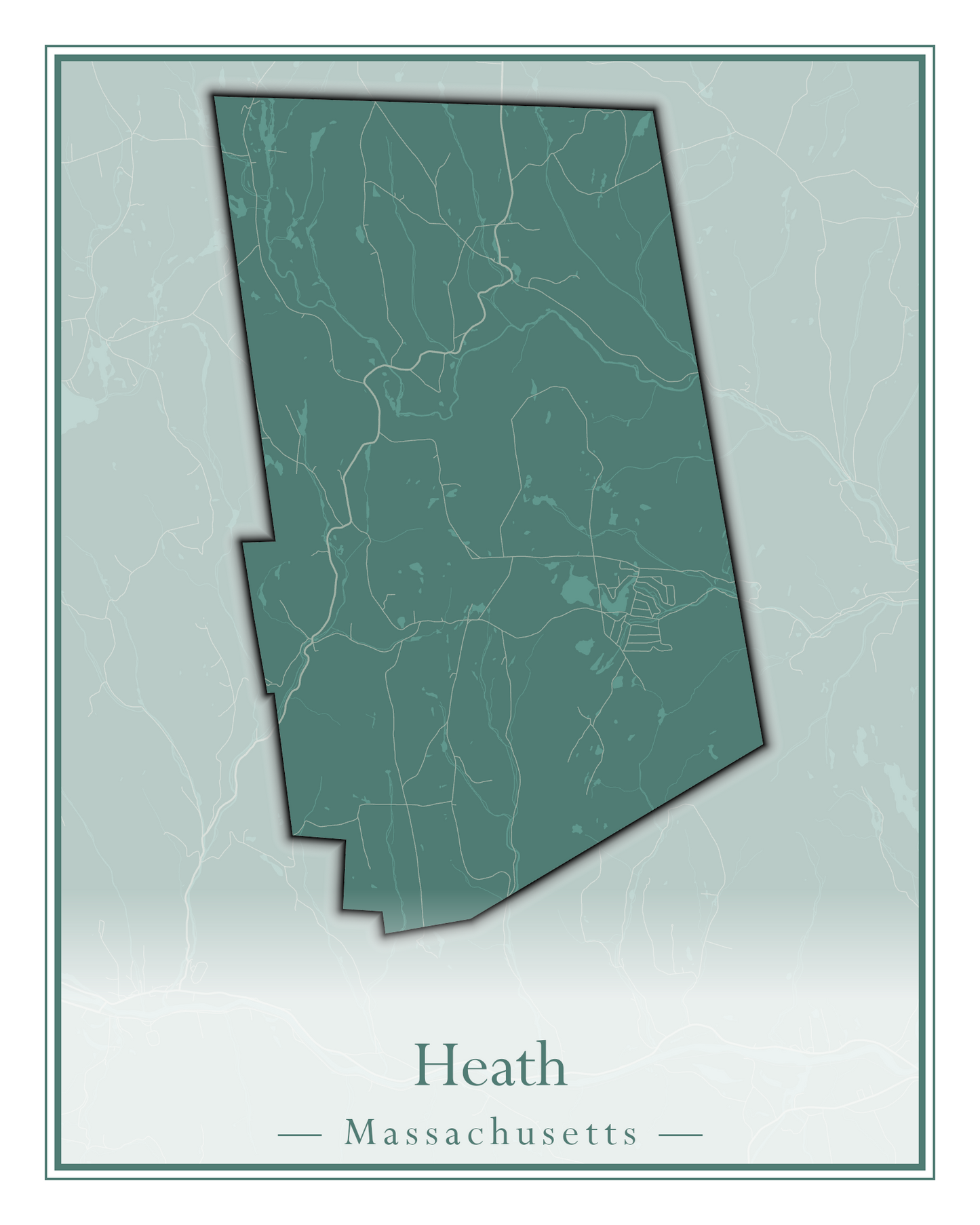 Massachusetts Towns - Street Map (Hawley - Hinsdale)