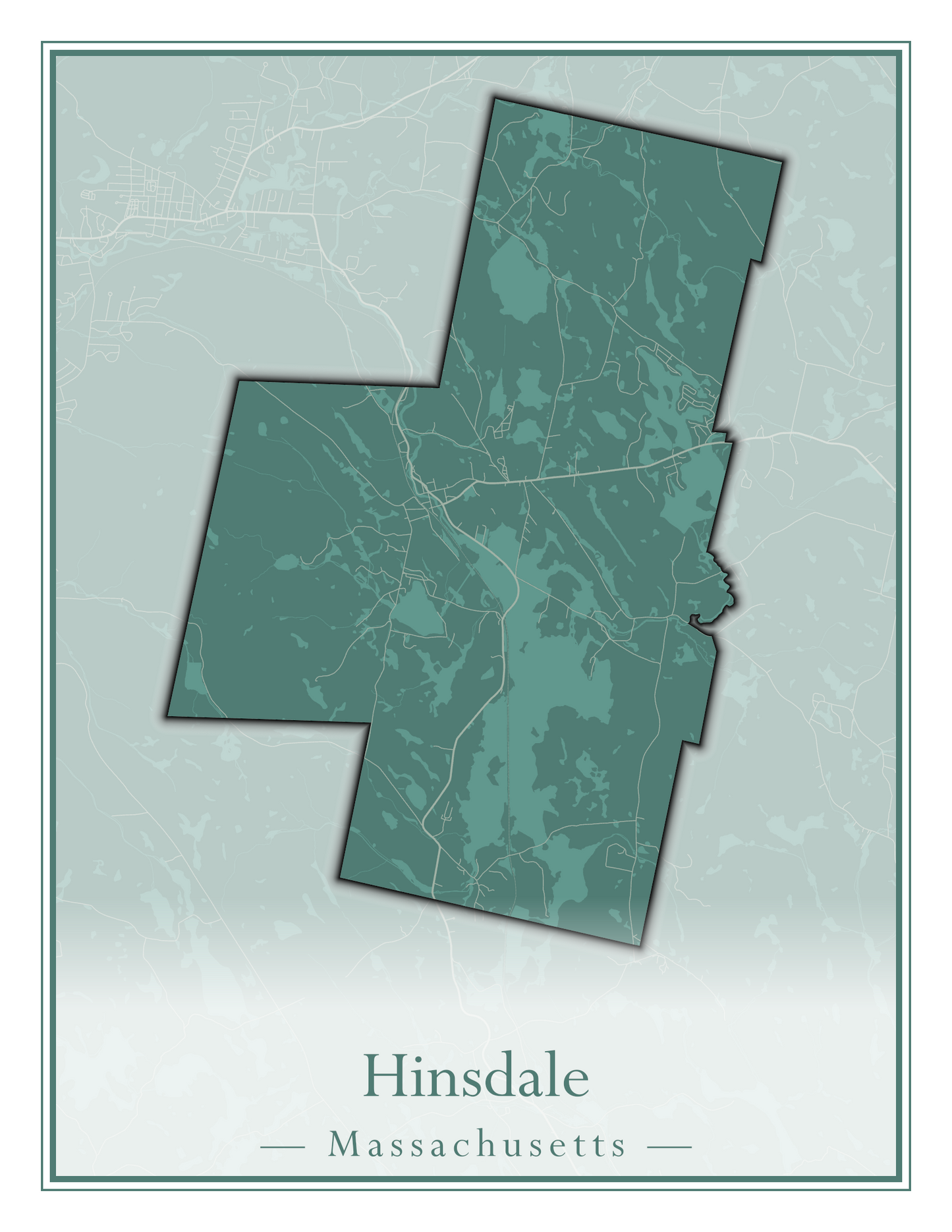 Massachusetts Towns - Street Map (Hawley - Hinsdale)