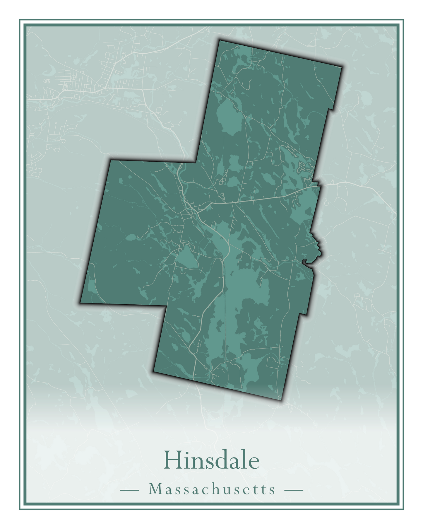 Massachusetts Towns - Street Map (Hawley - Hinsdale)