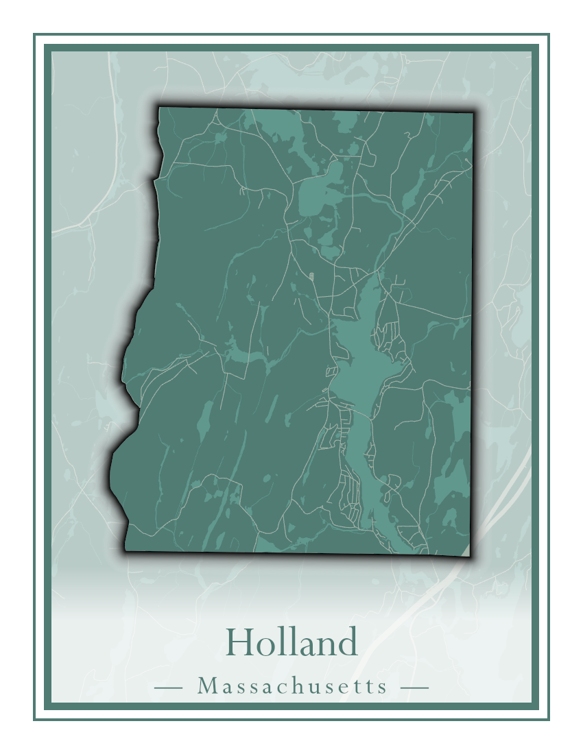 Massachusetts Towns - Street Map (Holbrook - Holliston)