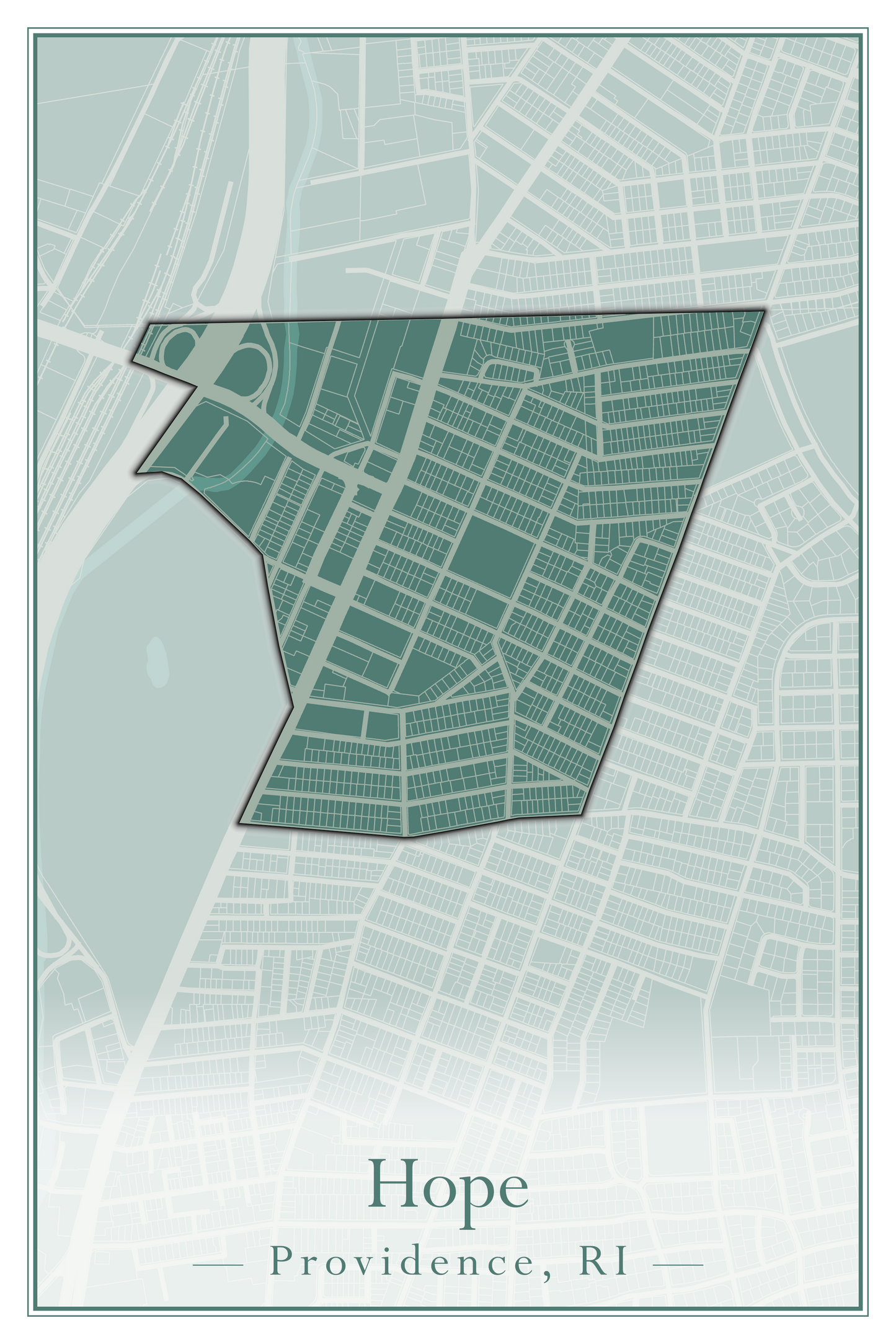 Providence Neighborhoods - Street Map (Hartford - Manton)