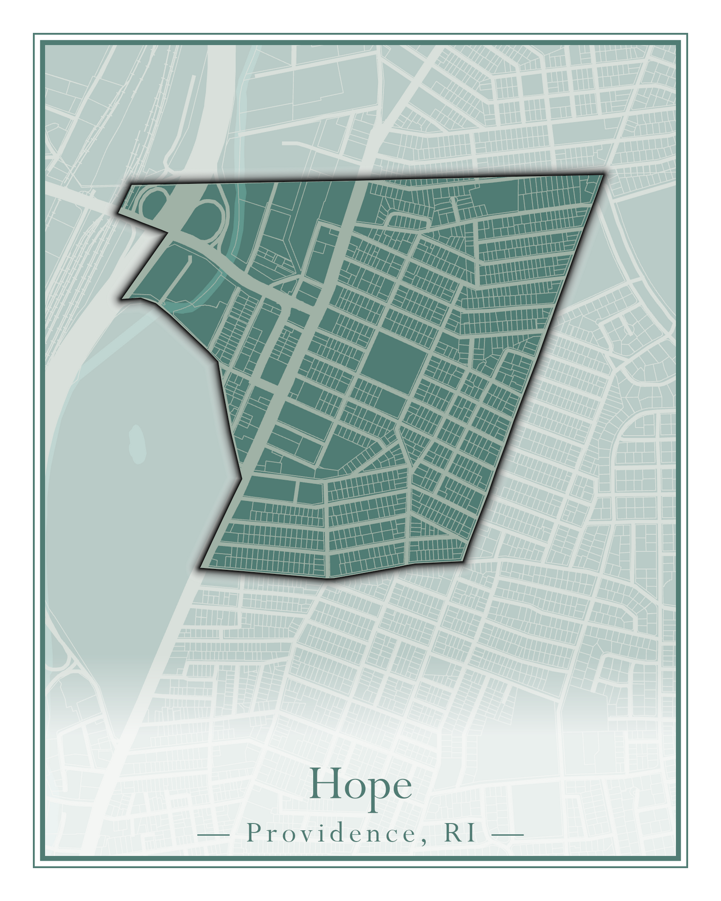 Providence Neighborhoods - Street Map (Hartford - Manton)