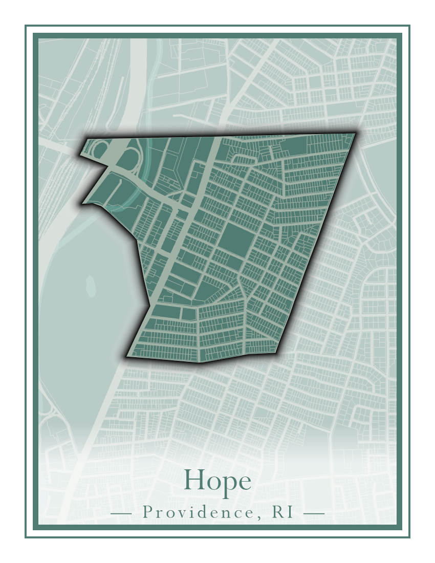 Providence Neighborhoods - Street Map (Hartford - Manton)