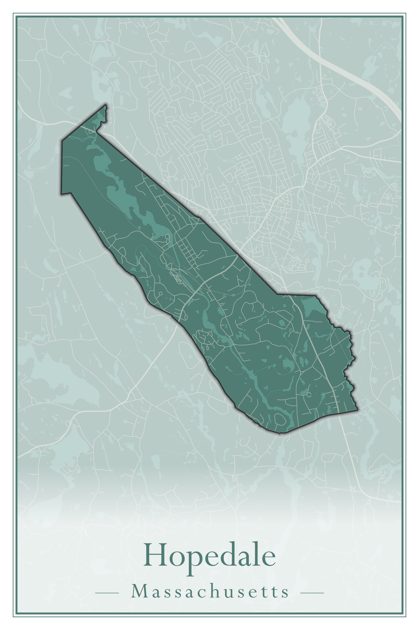 Massachusetts Towns - Street Map (Holyoke - Hubbardston)