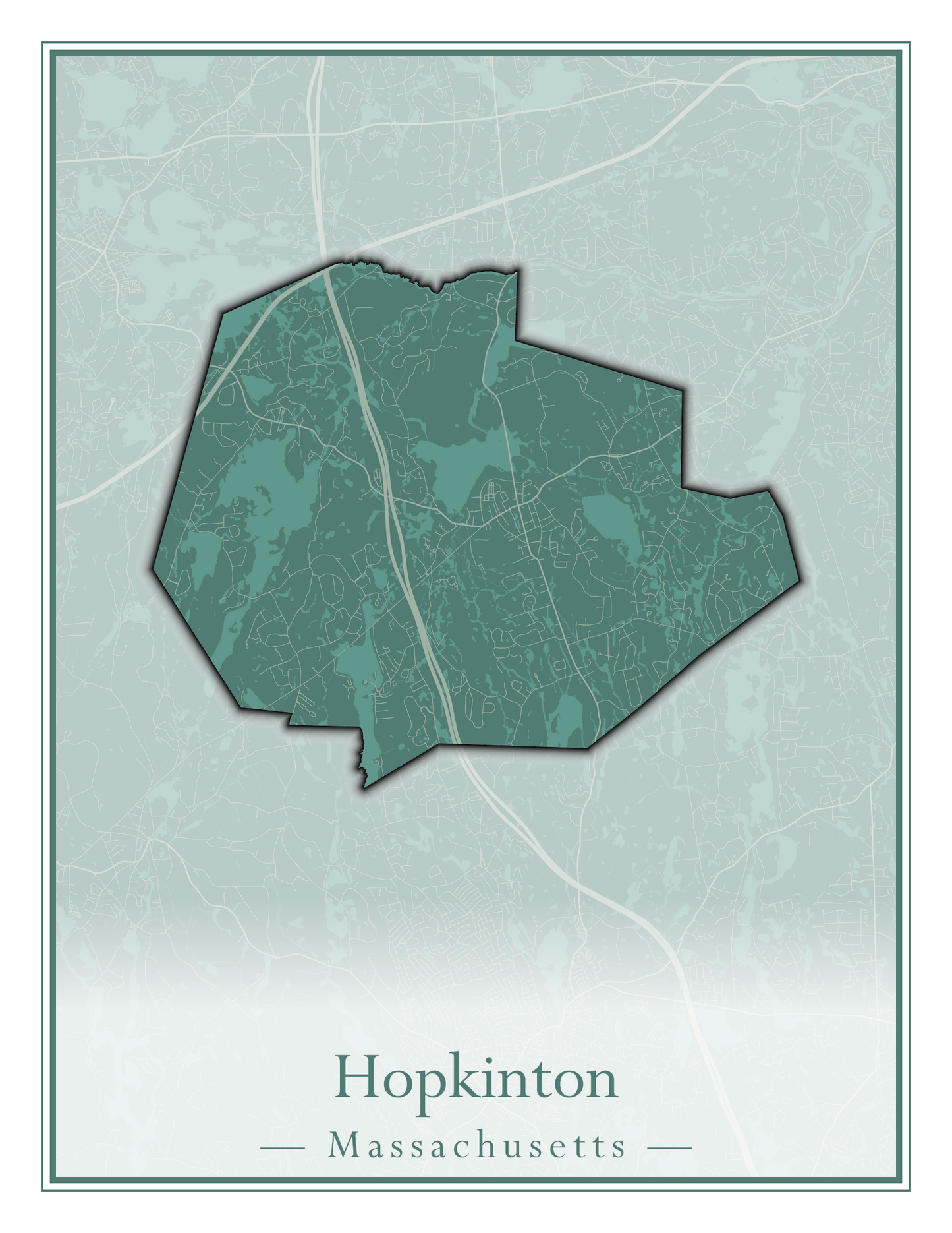 Massachusetts Towns - Street Map (Holyoke - Hubbardston)