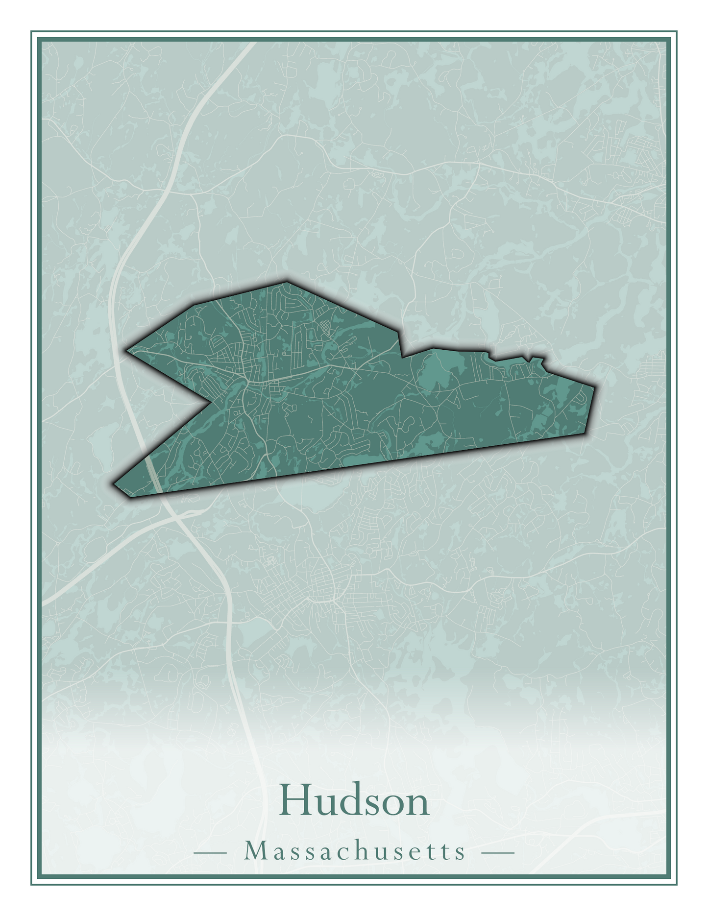 Massachusetts Towns - Street Map (Hudson - Ipswich)