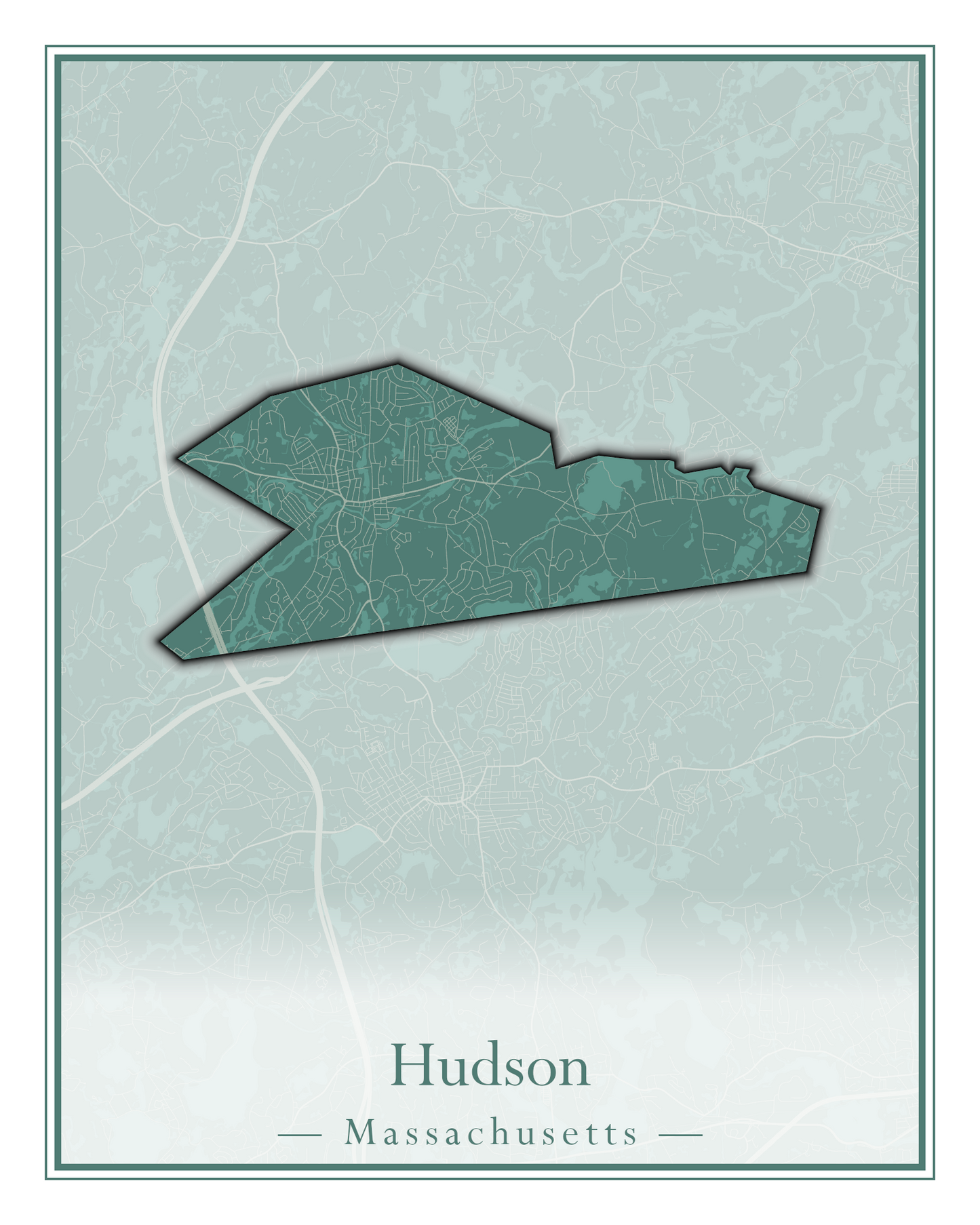 Massachusetts Towns - Street Map (Hudson - Ipswich)