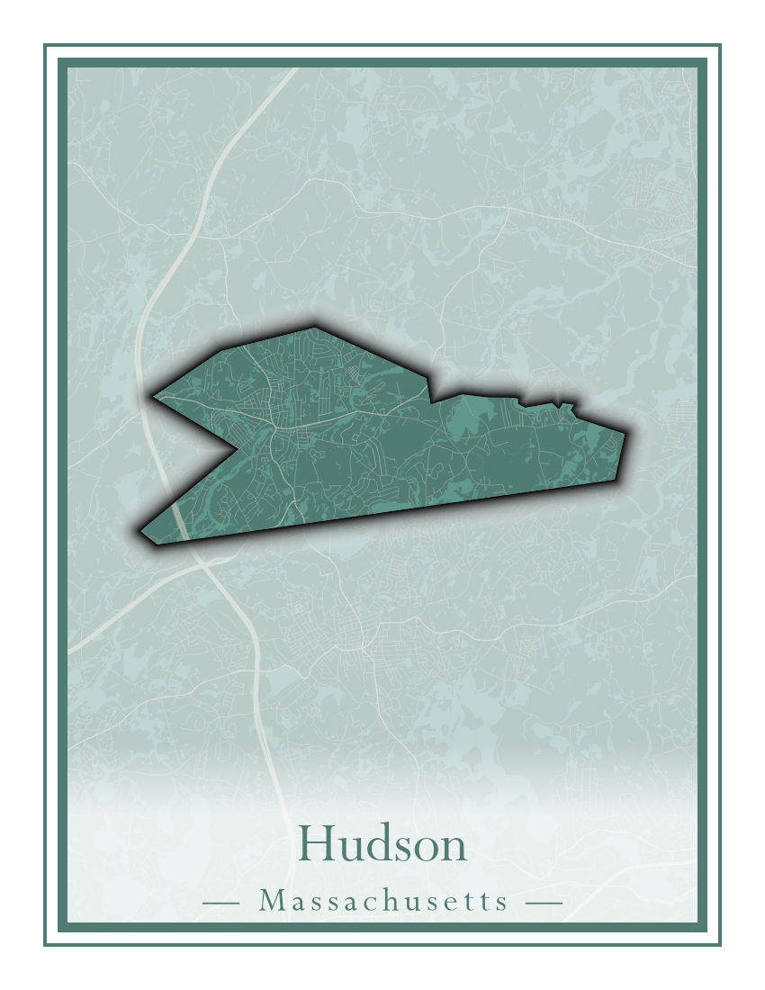 Massachusetts Towns - Street Map (Hudson - Ipswich)