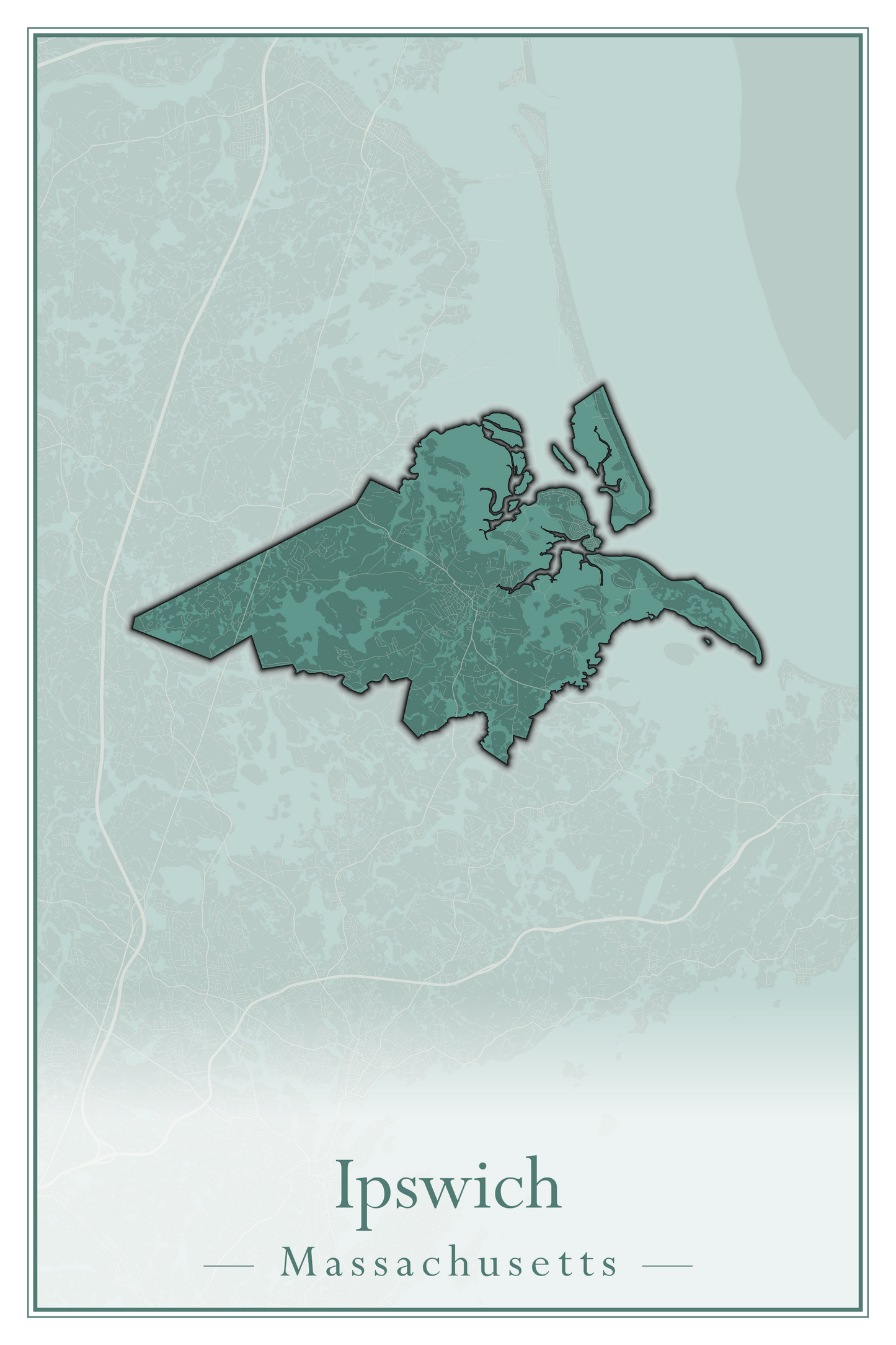 Massachusetts Towns - Street Map (Hudson - Ipswich)