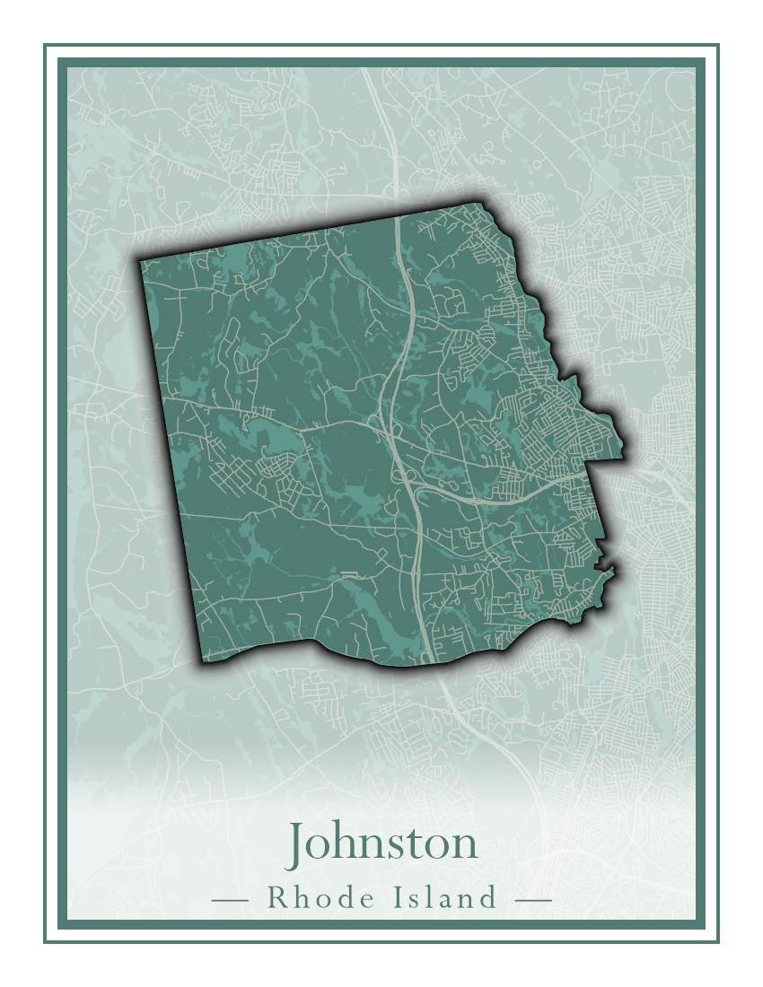 Rhode Island Towns - Street Map (Glocester - Johnston)