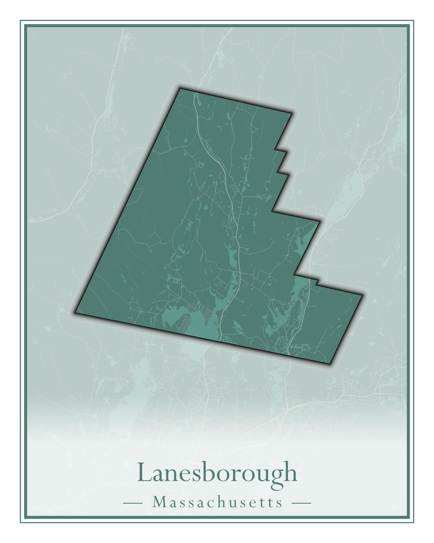 Massachusetts Towns - Street Map (Kingston - Lanesborough)