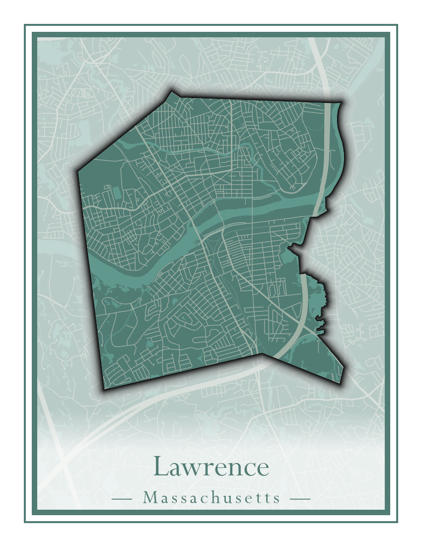 Massachusetts Towns - Street Map (Lawrence - Lenox)