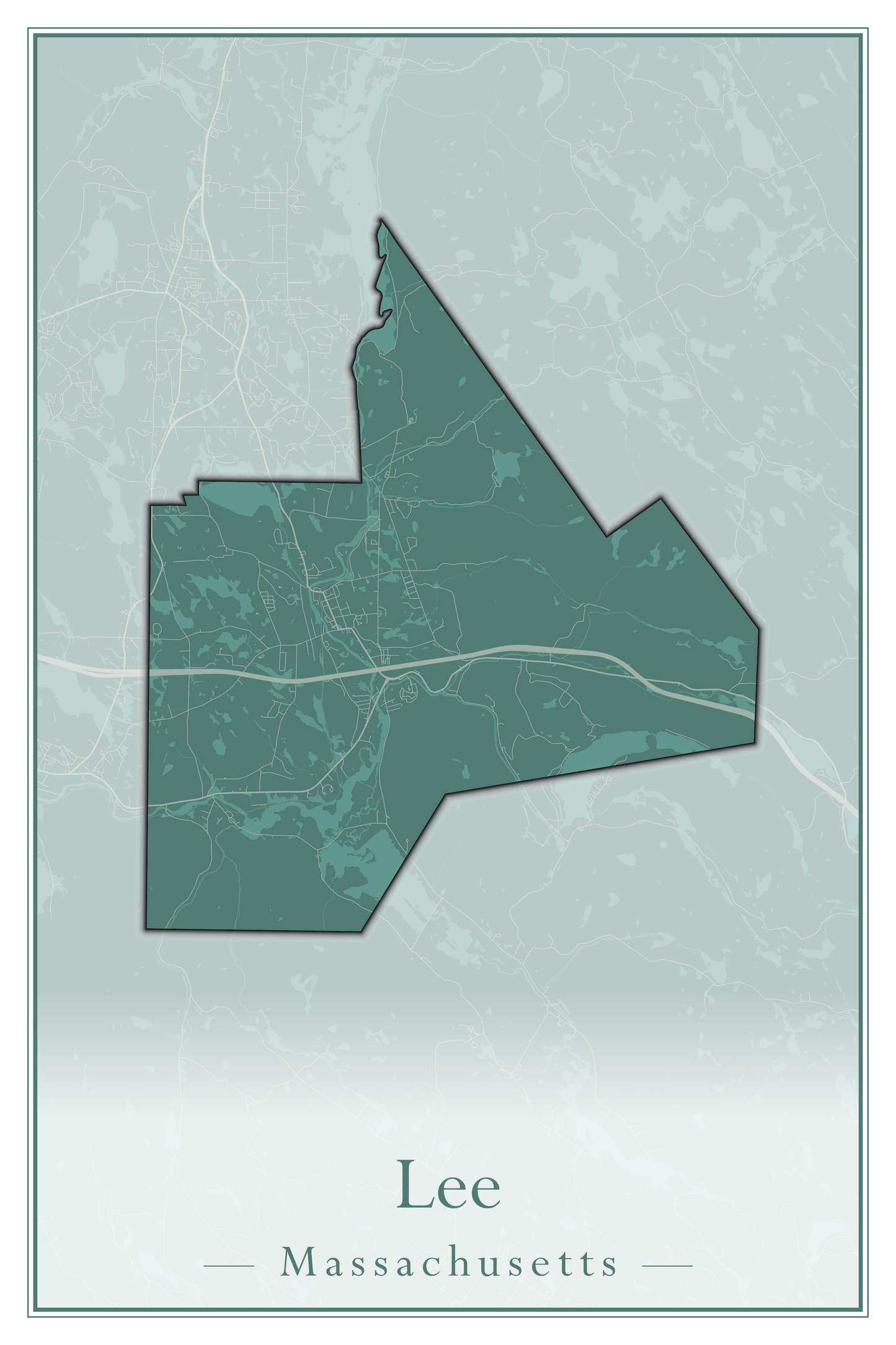 Massachusetts Towns - Street Map (Lawrence - Lenox)