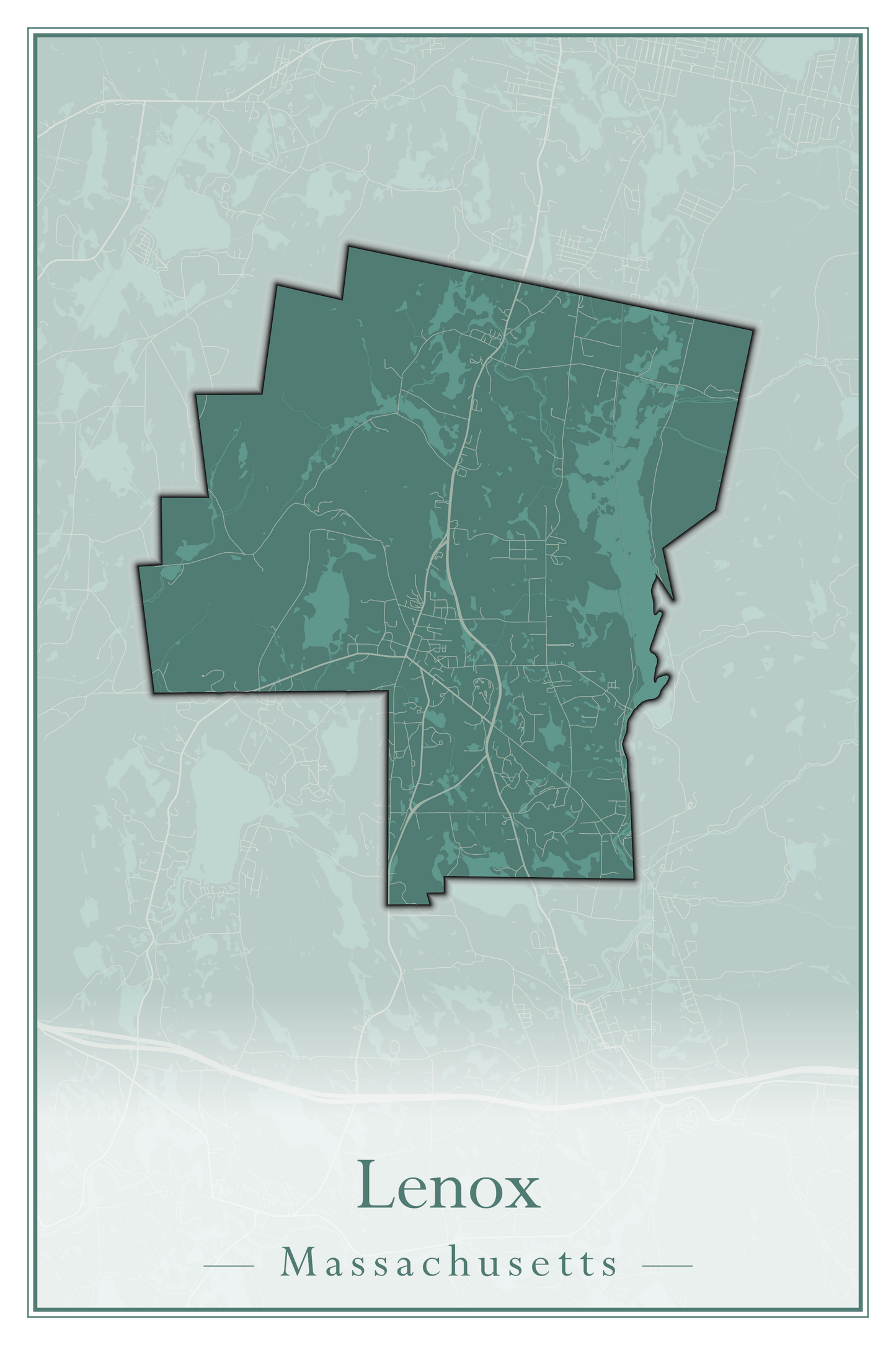 Massachusetts Towns - Street Map (Lawrence - Lenox)