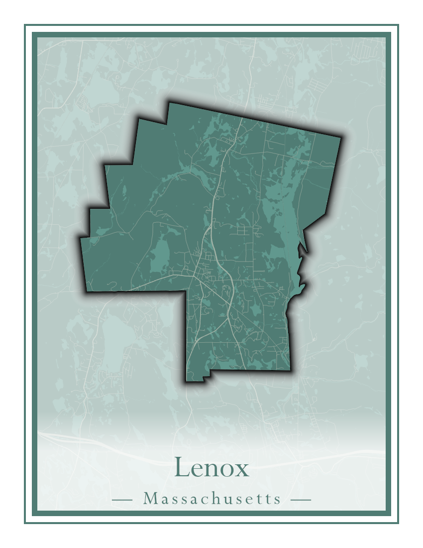 Massachusetts Towns - Street Map (Lawrence - Lenox)