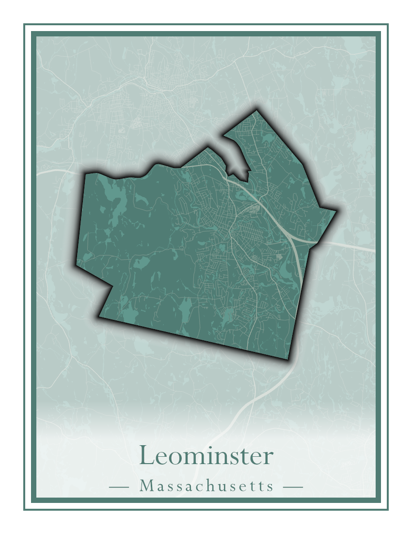 Massachusetts Towns - Street Map (Leominster - Leyden)